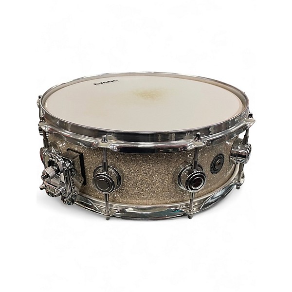 Used DW 14X5 Collector's Series Gold Badge Broken Glass Drum