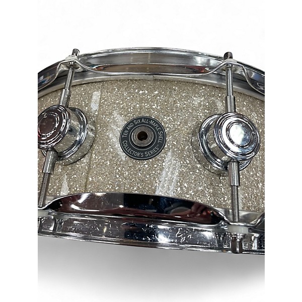 Used DW 14X5 Collector's Series Gold Badge Broken Glass Drum