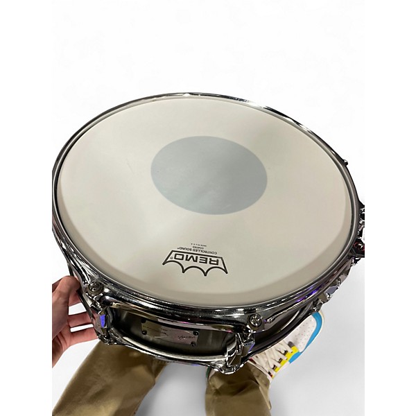 Used Canopus 5X14 Yaiba Sword Snare Satin Black Drum