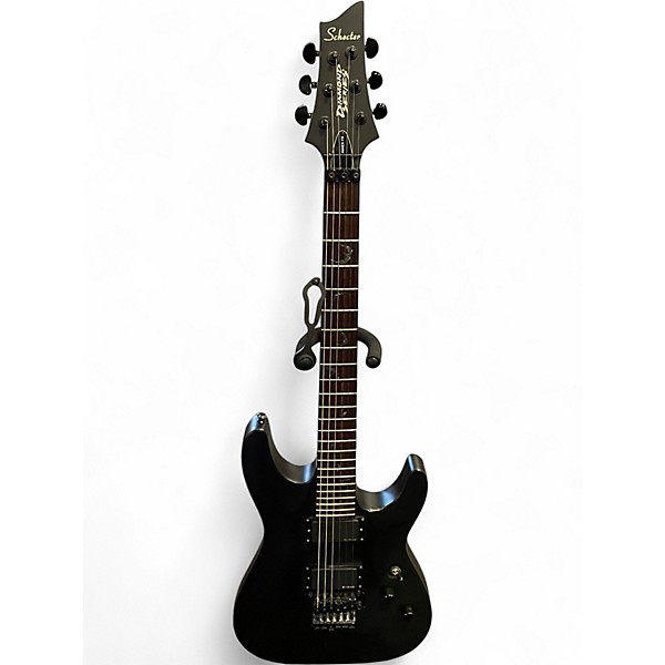 Used Schecter Guitar Research DAMIEN FR Black Solid Body Electric Guitar