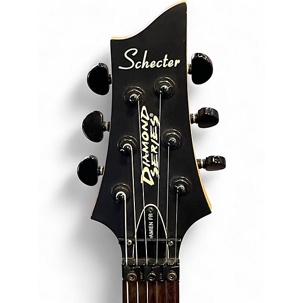 Used Schecter Guitar Research DAMIEN FR Black Solid Body Electric Guitar