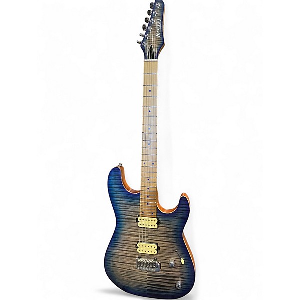 Used Kiesel Theos Blue Burst Solid Body Electric Guitar