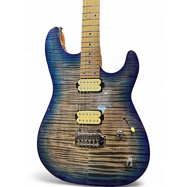 Used Kiesel Theos Blue Burst Solid Body Electric Guitar