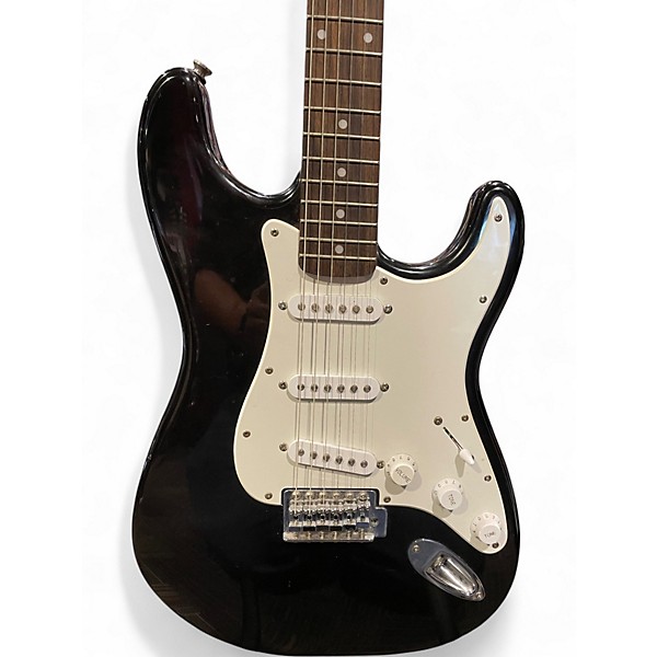 Used Squier Affinity Stratocaster Black Solid Body Electric Guitar