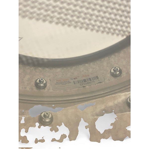 Used Ludwig 14X6.5 LA405K Hammered Acrophonic Raw Aluminum Drum