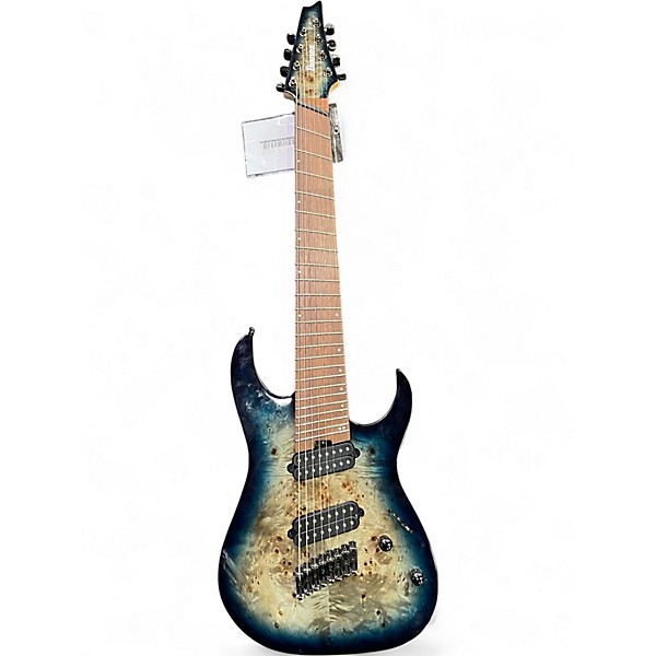 Used Ibanez RGMS8PB Blue Solid Body Electric Guitar