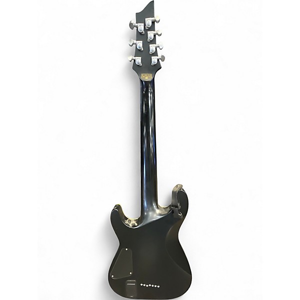 Used Schecter Guitar Research Damien Platinum Satin Black Solid Body Electric Guitar