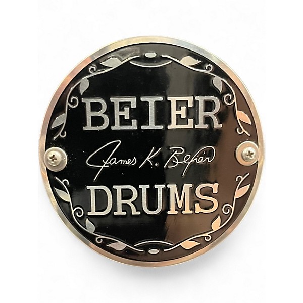 Used Beirer Drums 13X6.5 Steel Snare Matte Black Drum