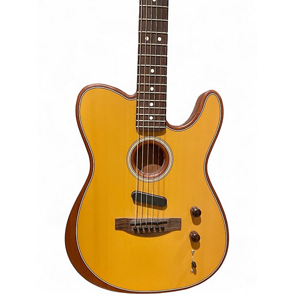 Used Fender Acoustasonic Player Telecaster Butterscotch Acoustic Electric Guitar