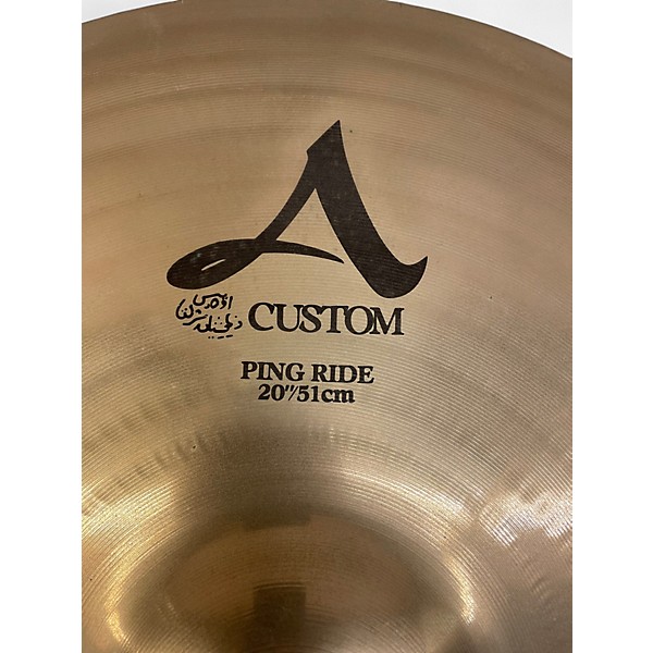 Used Avedis Zildjian 20in A custom ping ride Cymbal