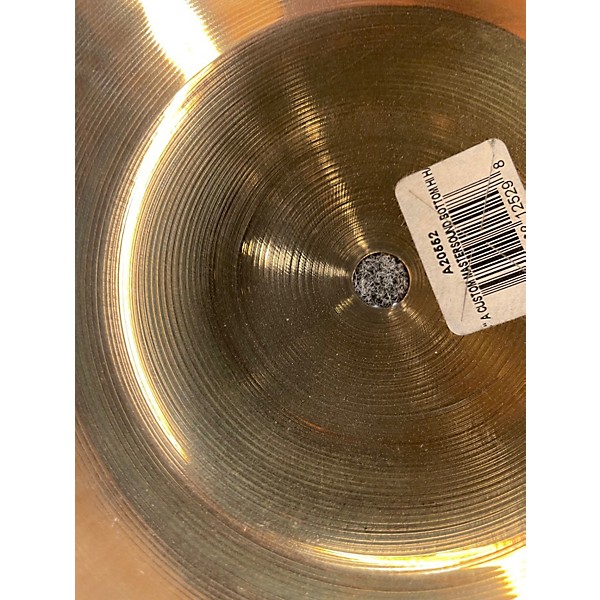 Used Zildjian 14in A Custom Mastersound Hi Hat Pair Cymbal