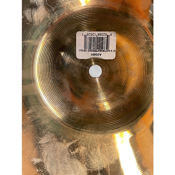 Used Zildjian 14in A Custom Mastersound Hi Hat Pair Cymbal