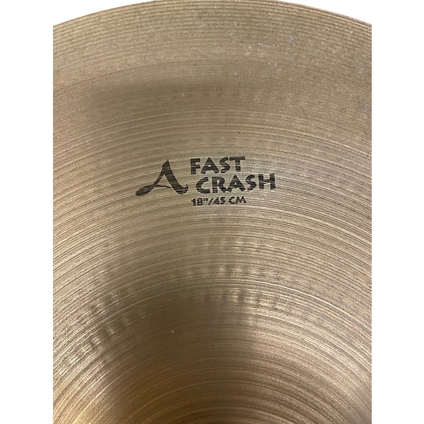 Used Avedis 18in Zildjian fast crash Cymbal
