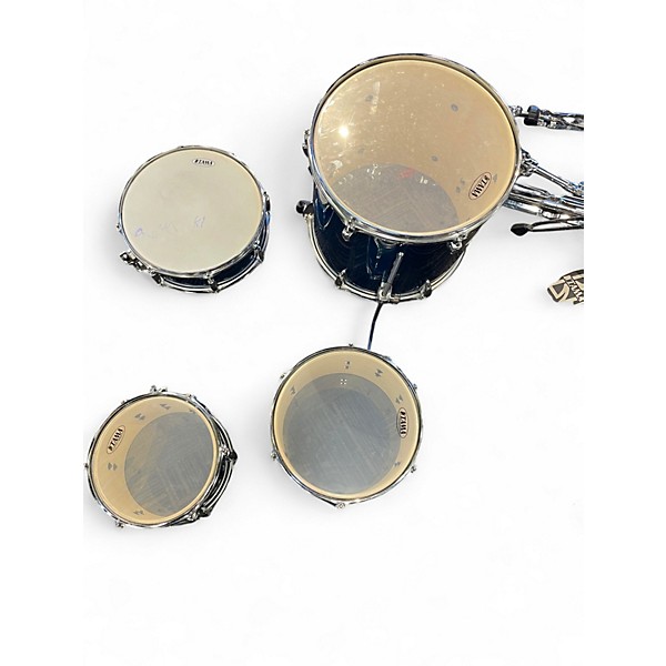 Used TAMA 5 Piece imperial star set hairline blue Drum Kit