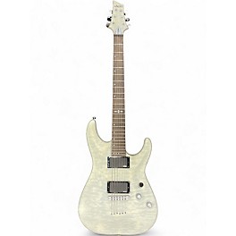 Used Schecter Guitar Research C1 Platinum transparent white satin Solid Body Electric Guitar