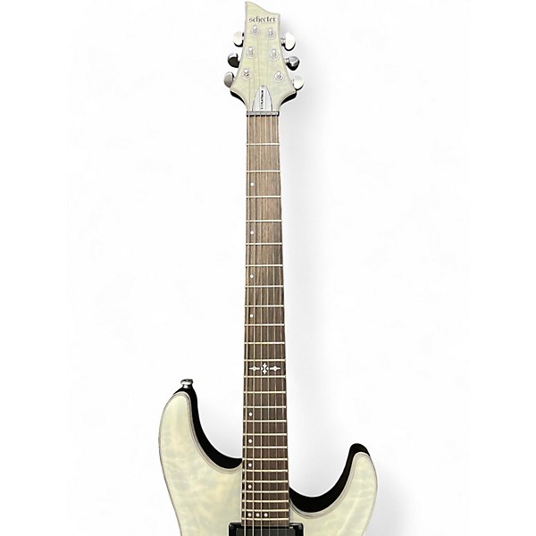 Used Schecter Guitar Research C1 Platinum transparent white satin Solid Body Electric Guitar