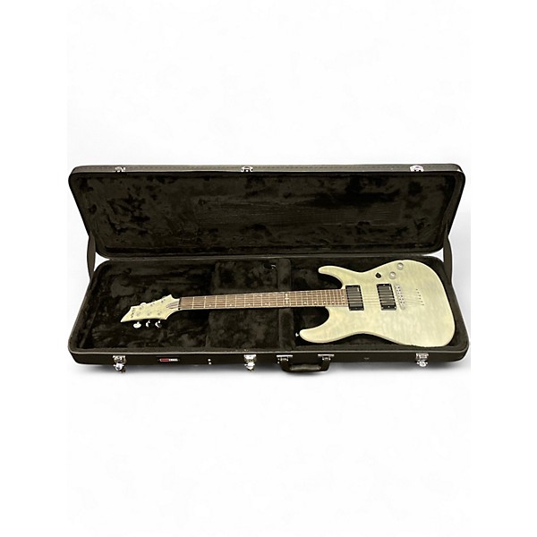 Used Schecter Guitar Research C1 Platinum transparent white satin Solid Body Electric Guitar