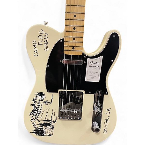 Used Fender TYLER THE CREATOR SIGNATURE CAMP FLOG GNAW STANDARD TELECAST WHITE Solid Body Electric Guitar