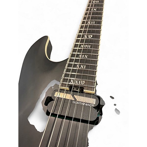 Used Schecter Guitar Research C-1 SLS EVIL TWIN MATTE BLACK Solid Body Electric Guitar