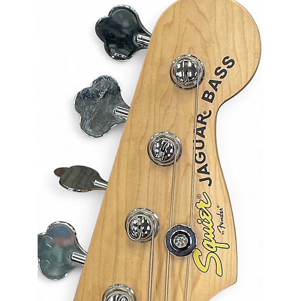 Used Squier JAGUAR BASS Black Electric Bass Guitar