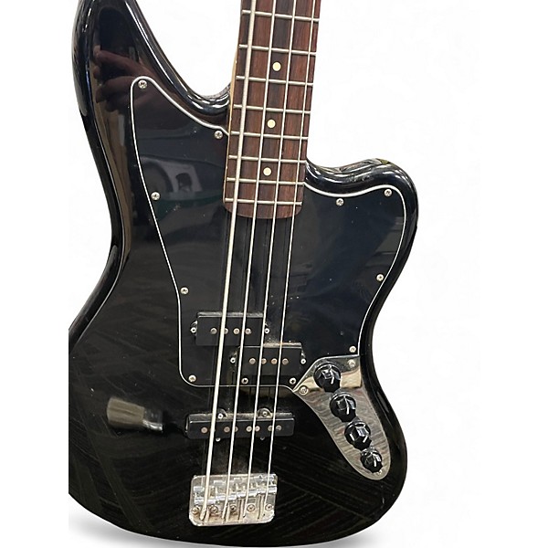 Used Squier JAGUAR BASS Black Electric Bass Guitar