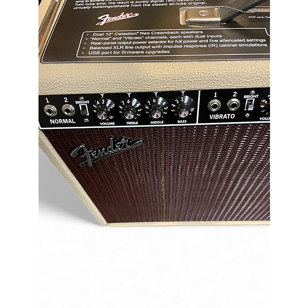 Used Fender Tone Master Twin Reverb 200W 2x12 Guitar Combo Amp