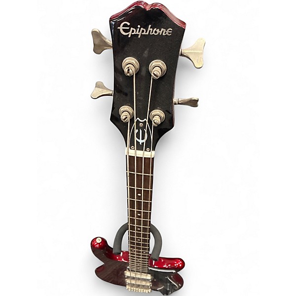 Used Epiphone Embassy Pro Candy Apple Red Electric Bass Guitar