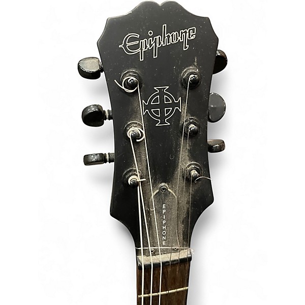 Used Epiphone Gothic Les Paul Studio Black Solid Body Electric Guitar