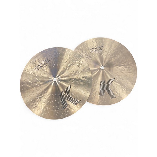 Used Zildjian 14in Zildjian 14in K Custom Dark Hi Hat Pair Cymbal