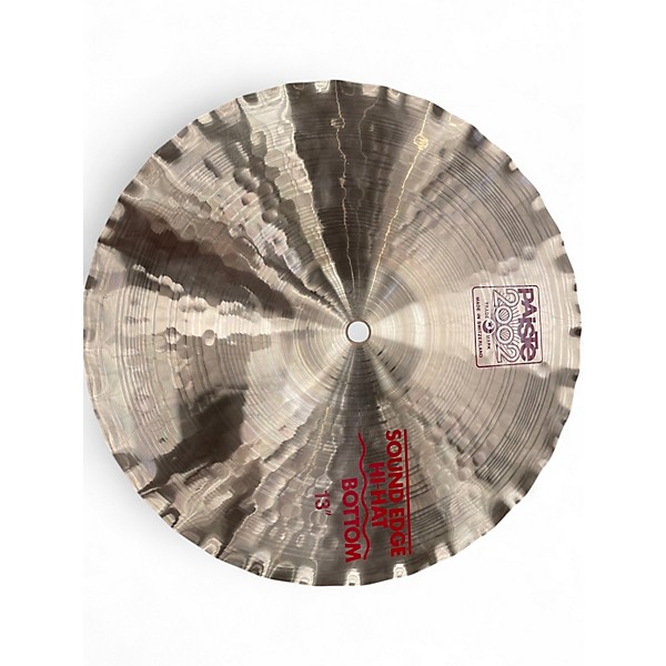 Used Paiste 13in 2002 Sound Edge Hi Hat Pair Cymbal