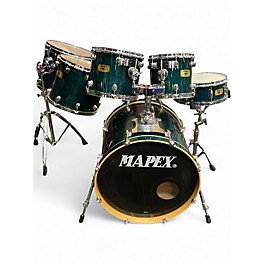 Used Mapex 6 Piece PRO M Trans Blue Drum Kit