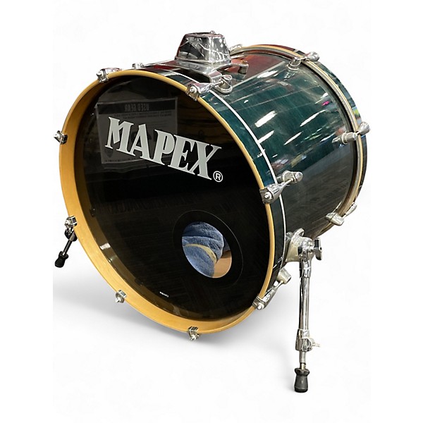 Used Mapex 6 Piece PRO M Trans Blue Drum Kit