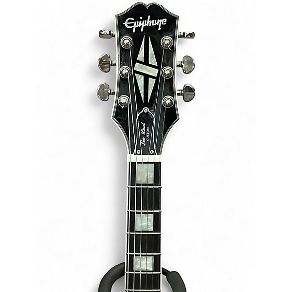 Used Epiphone Les Paul Custom SILVER BURST Solid Body Electric Guitar
