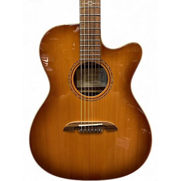 Used Alvarez AFA95CE Shadow Burst Acoustic Electric Guitar