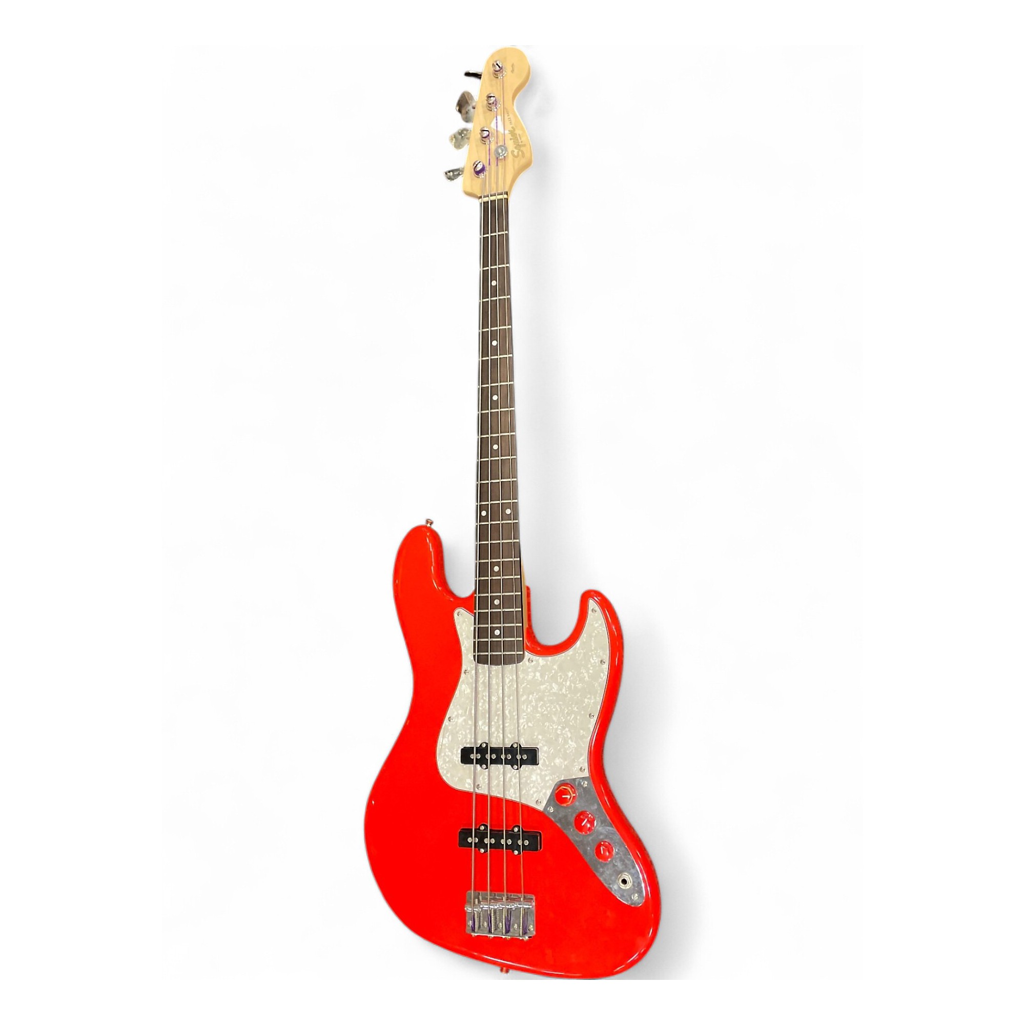 Used Squier Affinity Jazz Bass RACE RED Electric Bass Guitar RACE