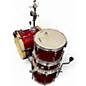 Used SONOR 4 Piece AQX Micro Red Moon Sparkle Drum Kit