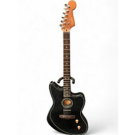 Used Fender Acoustasonic Standard Jazzmaster Black Acoustic Electric Guitar