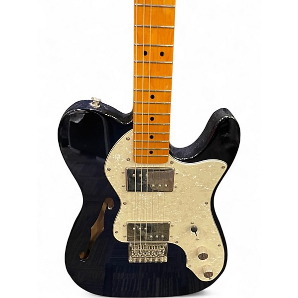 Used Squier Classic Vibe Telecaster Thinline Blue Hollow Body Electric Guitar
