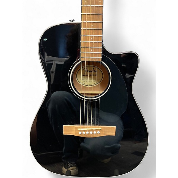 Used 2017 Fender CD60 Dreadnought Black Acoustic Guitar