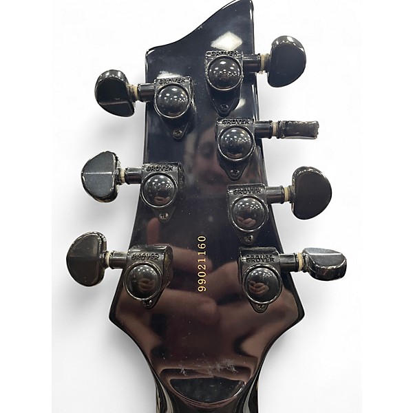 Used 1999 Schecter Guitar Research 007 Elite Left Handed Translucent Black Solid Body Electric Guitar