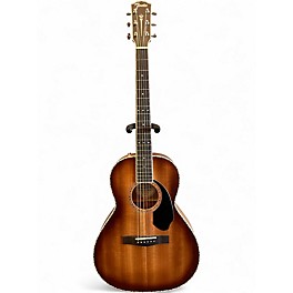 Used Fender Paramount PS-220E Parlor Aged Cognac Burst Acoustic Electric Guitar