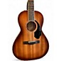 Used Fender Paramount PS-220E Parlor Aged Cognac Burst Acoustic Electric Guitar