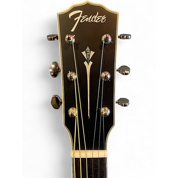 Used Fender Paramount PS-220E Parlor Aged Cognac Burst Acoustic Electric Guitar