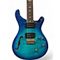 Used PRS Se Custom 24 Piezo Semi-Hollow Lake Blue Hollow Body Electric Guitar
