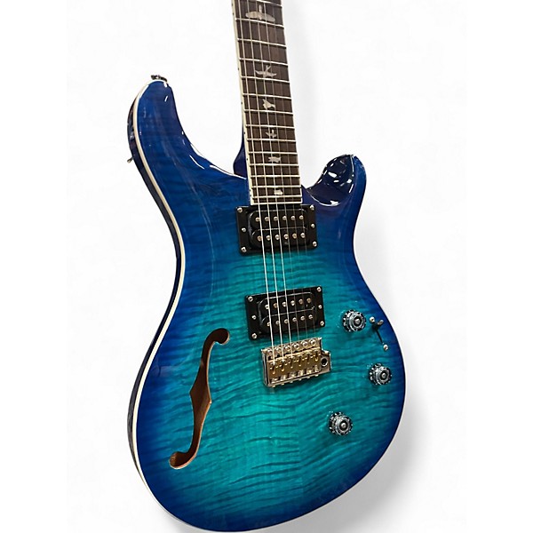 Used PRS Se Custom 24 Piezo Semi-Hollow Lake Blue Hollow Body Electric Guitar