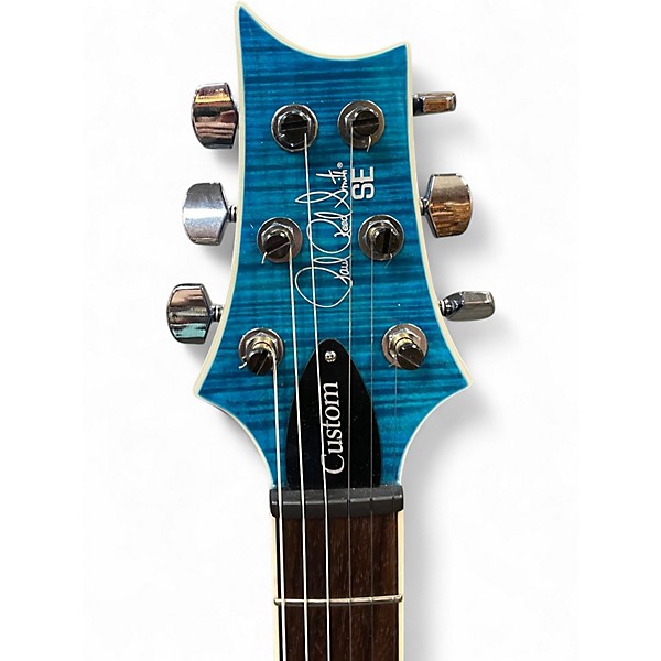 Used PRS Se Custom 24 Piezo Semi-Hollow Lake Blue Hollow Body Electric Guitar
