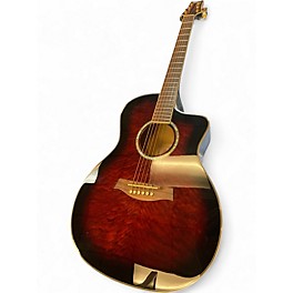 Used Ibanez AC300E red Acoustic Electric Guitar
