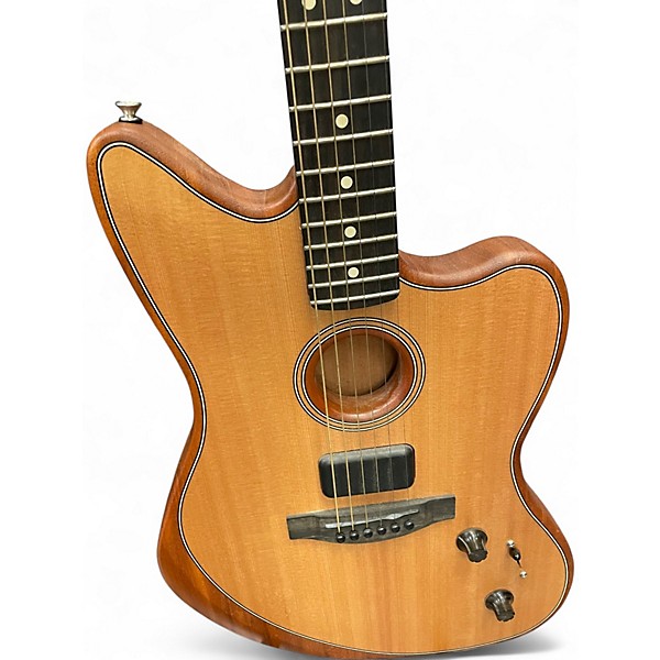 Used Fender American Acoustasonic Jazzmaster Natural Acoustic Electric Guitar