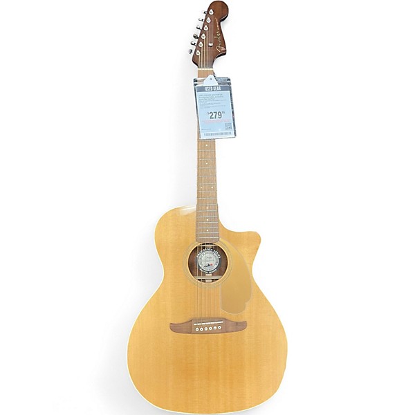 Used Fender Newporter Player Natural Acoustic Electric Guitar