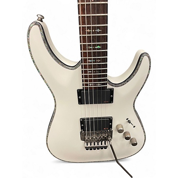 Used Schecter Guitar Research Hellraiser C1 Floyd Rose Alpine White Solid Body Electric Guitar